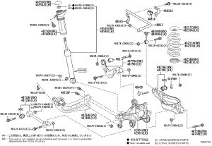 Rear lower swing arm (right front) 48710-0R070 for Toyota Harrier