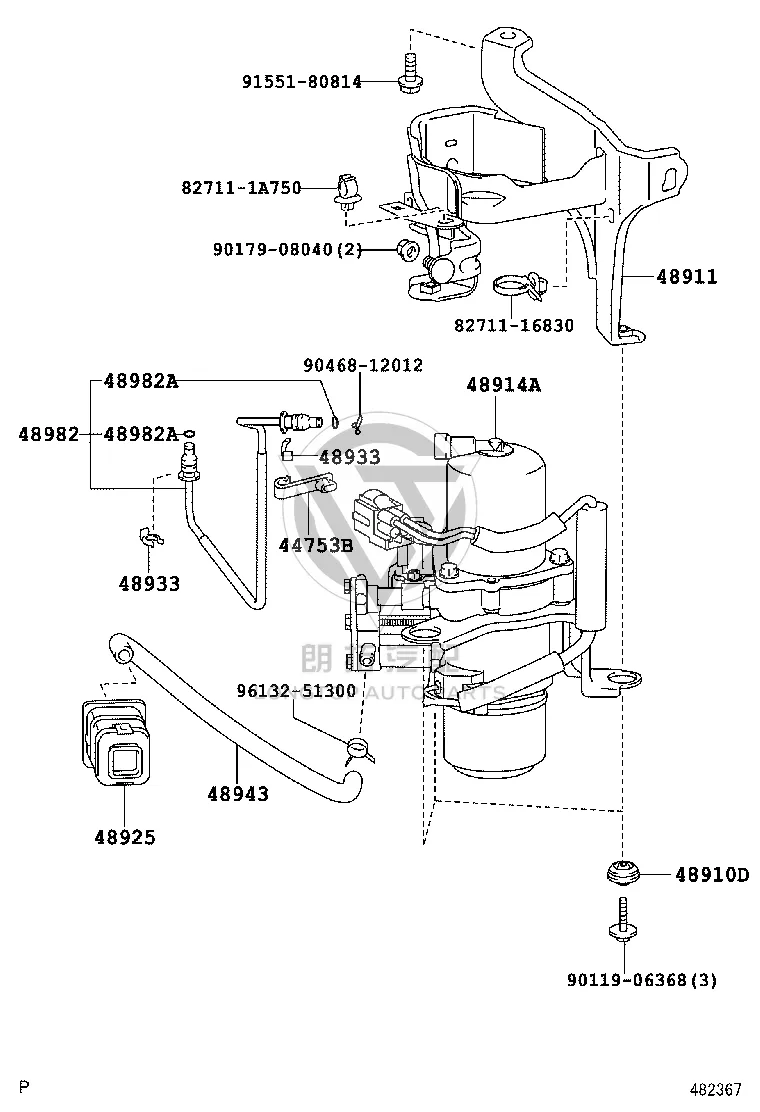 Air Suspension Compressor 48914-50030 for Lexus LS460
