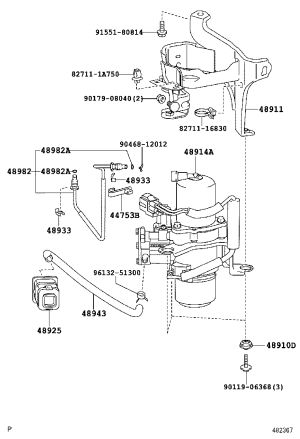Air Suspension Compressor 48914-50030 for Lexus LS460