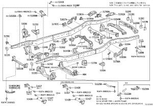 Left Mount Sub-assembly for Front Suspension Cross Beam 51403-60030 for Toyota Land Cruiser Prado