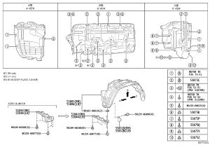Engine Right Side Cover Subassembly 51043-60020 for Toyota Land Cruiser