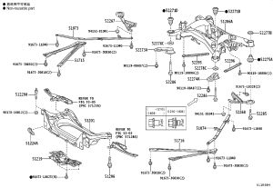 Right Rear Suspension Cross Member Lower Stop Reinforcement 51601-53010 for Lexus IS250C