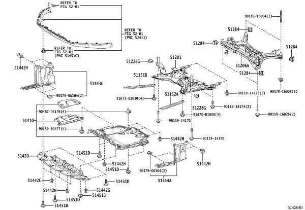 Subframe 51201-76032 for Toyota Corolla