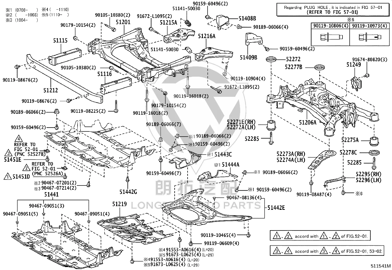 Bolt, Flange 91672-L1095 for Lexus LS460