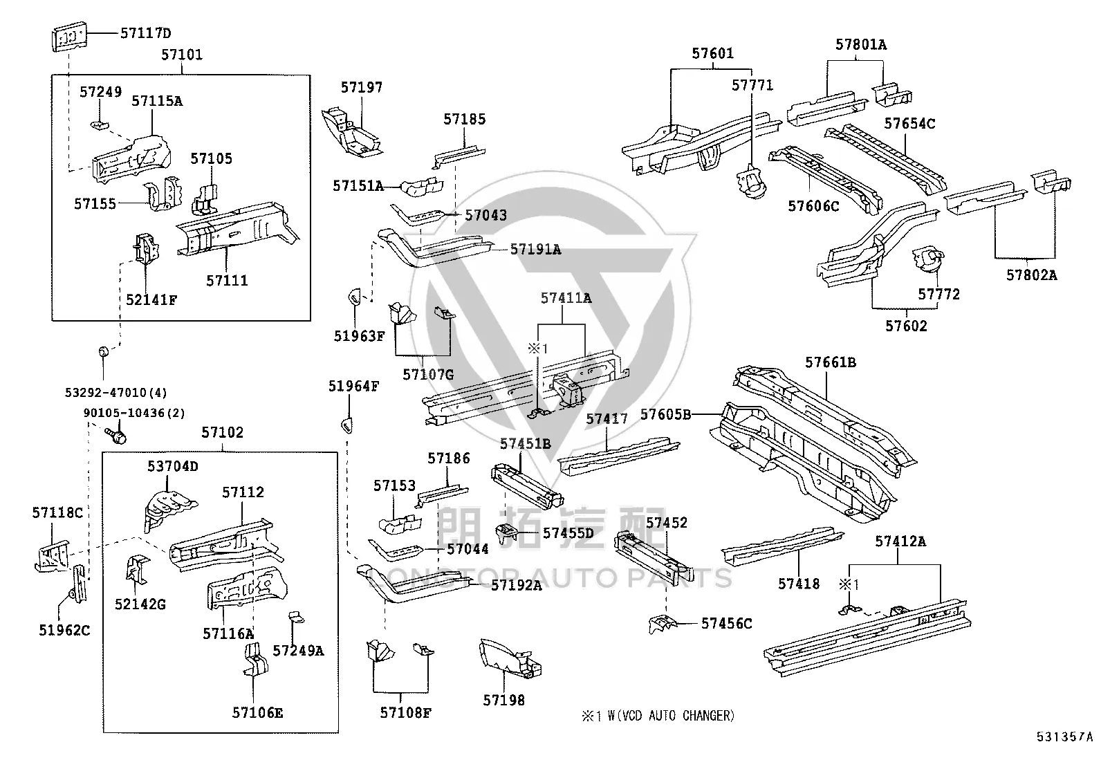Right Rear Spring Plate 51301-0D030 for Toyota Vios