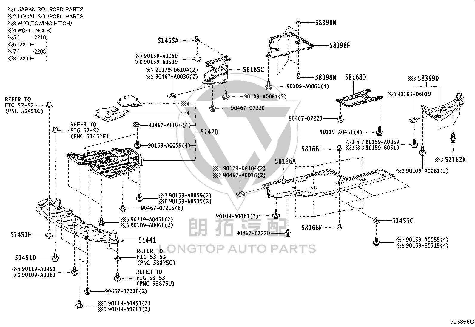Engine Lower Guard 51441-08071 for Toyota Sienna