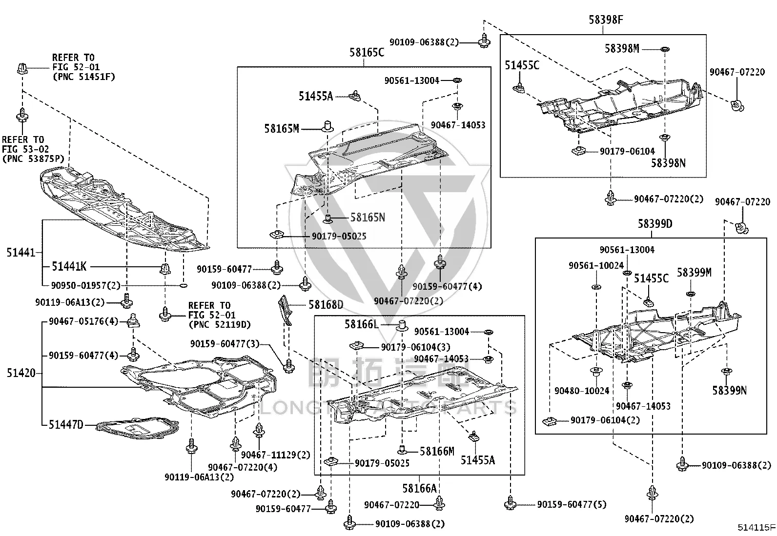 Engine Splash Shield 51441-78040 for Lexus NX