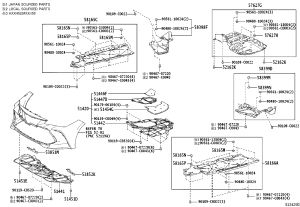 Rear floor side member cover right 57628-07050 for Toyota Avalon