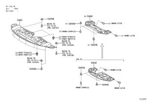 Engine Undercover 51441-08040 for Toyota Sienna
