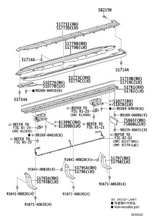Side Pedal Frame Right 51771-6A130 for Toyota Land Cruiser Prado