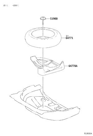 Spare Tire Rack Assembly 51900-58030 for Toyota Alphard