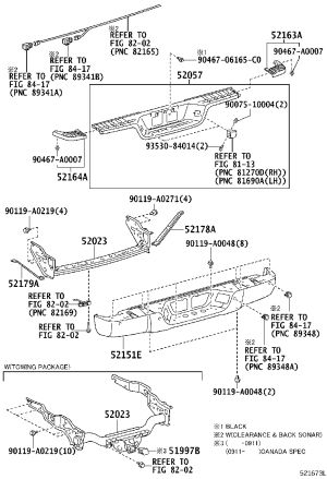 Rear Bumper Decorative Cover 52164-0C060 for Toyota Tundra