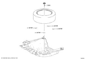 Spare Tire Mounting Screw 51931-20040 for Toyota C-HR