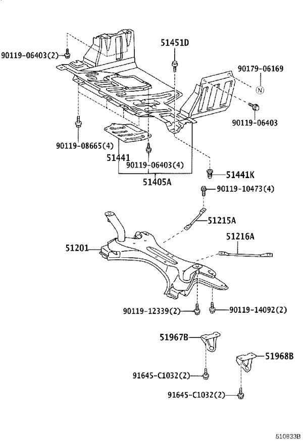 Right Rear Tow Hook 51967-0D010 for Toyota Vios