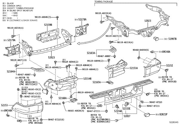 Rear Bumper Left Side Brace 52154-0C030 for Toyota Tundra
