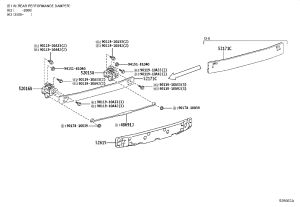Rear Bumper Retainer Right 52015-46010 for Lexus RZ450E