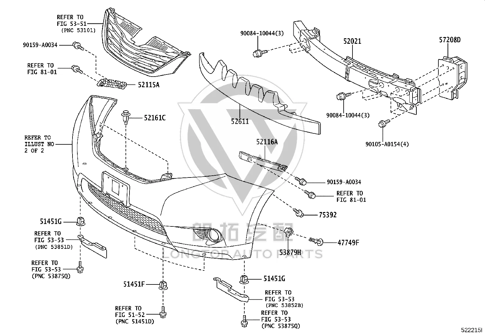 Front Bumper Foam 52611-08060 for Toyota Sienna