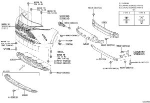 Front Bumper Foam 52614-0E010 for Toyota Harrier