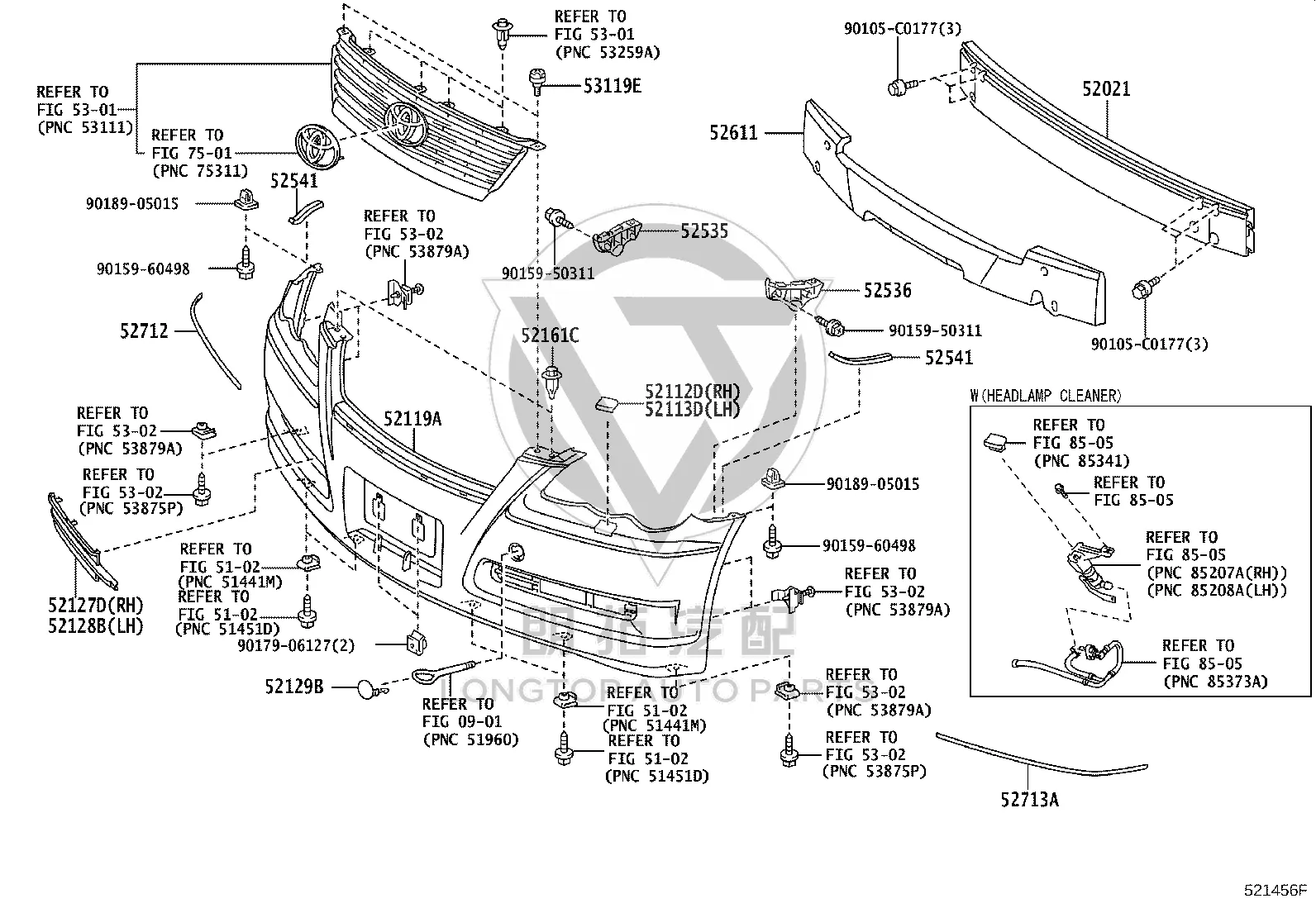 Front Bumper Cover 52119-0P901 for Toyota Reiz