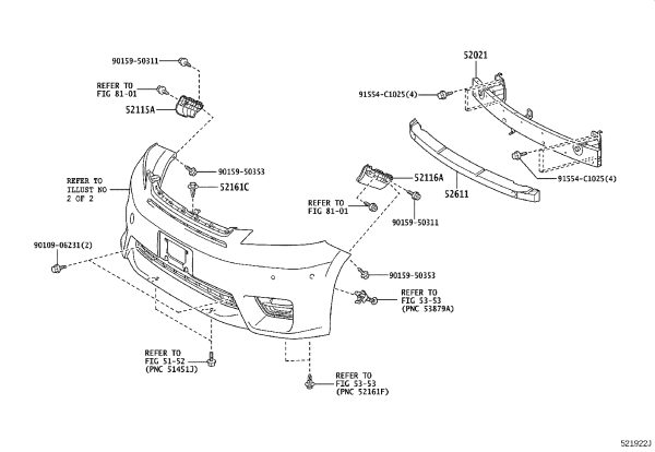 Front Bumper Side Bracket 52116-58040 for Toyota Alphard