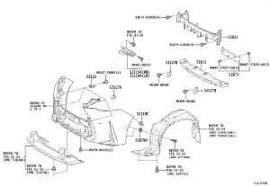Front Bumper Foam 52611-58060 for Lexus LM350