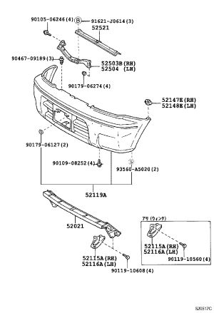 Front Bumper Reinforcement 52021-60010 for Toyota Land Cruiser