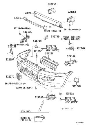 Front Bumper Bracket Upper Right 53273-60020 for Toyota Land Cruiser Prado