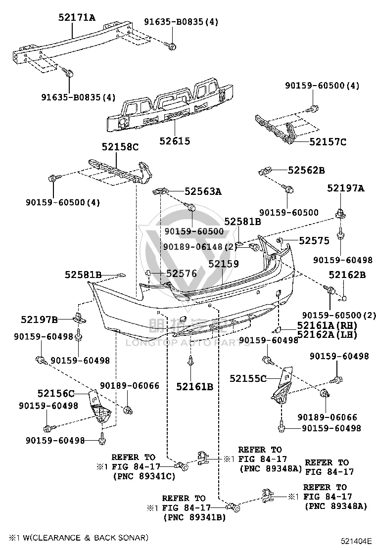 Rear Bumper Foam 52615-30261 for Lexus GS