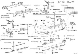 Rear Bumper Skin 52159-50934 for Lexus LS460