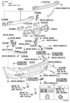 Rear Bumper Frame 52023-53020 for Lexus IS250/300