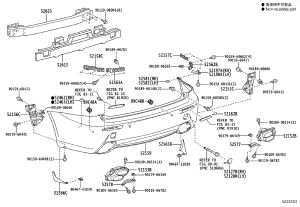 Rear Bumper Right Lower Retainer 52565-53010 for Lexus IS F