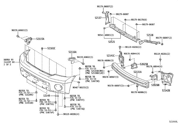 Front Bumper Right Arm 52141-0C030 for Toyota Tundra