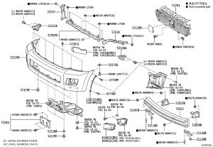 Front Bumper Molding 52701-0C040 for Toyota Sequoia