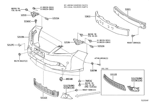 Front Bumper Grille 53112-06300 for Toyota Camry