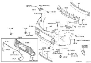 Front Bumper Molding 52711-06160 for Toyota Camry