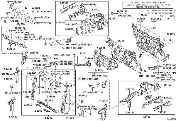 Right Headlight Mounting Bracket 53271-47020 for Toyota Prius