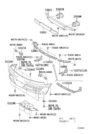 Front Bumper Bracket 52081-60010 for Lexus GX470