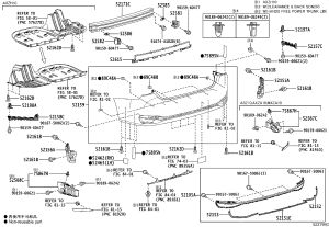 Rear Bumper Moulding 52151-33050 for Lexus ES350