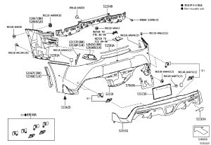 Rear Bumper Skin 52159-WAA03 for Toyota SUPRA