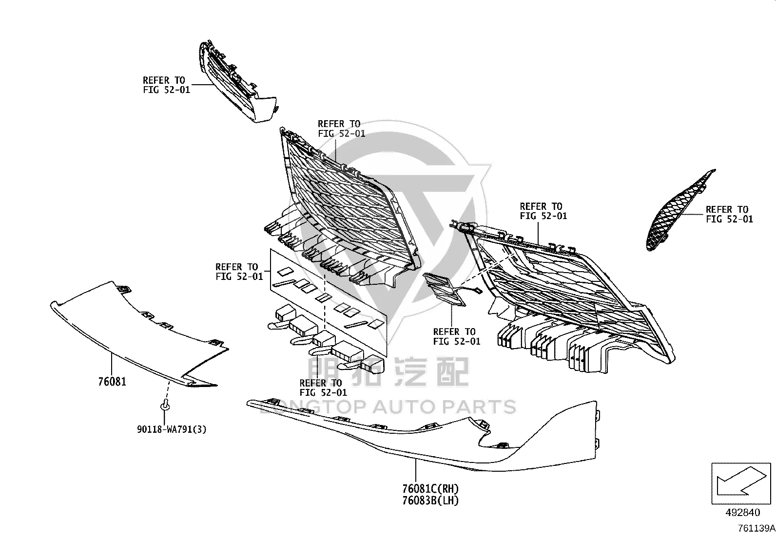 Front Spoiler Subassembly 52111-WAA01 for Toyota SUPRA