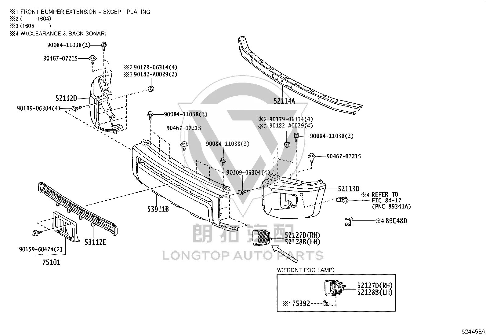 Front License Plate Bracket 52114-0C030 for Toyota Tundra