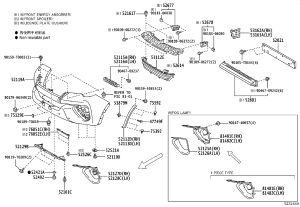 Front Bumper Molding Right 52112-0K270 for Toyota Fortuner