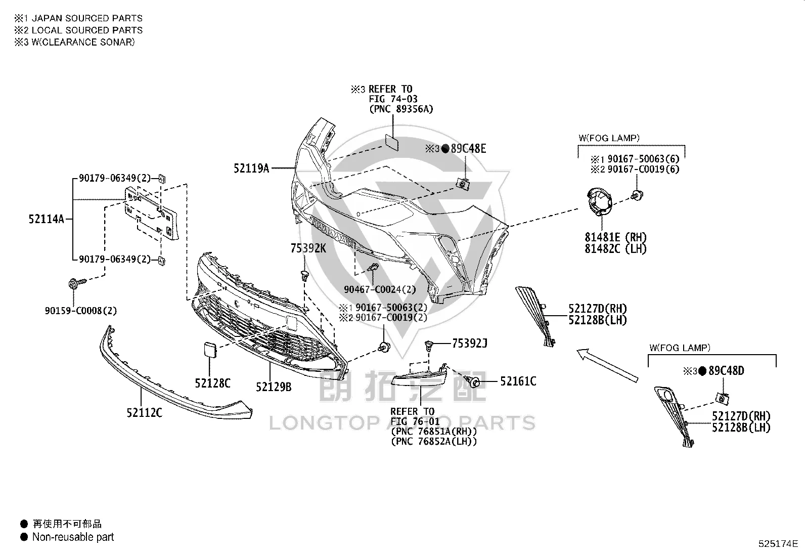 Front Bumper Spoiler (Lower) 52112-F4901 for Toyota C-HR