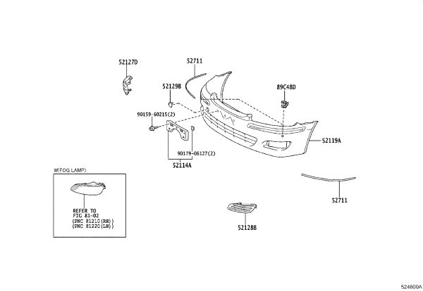 Front License Plate Bracket 52114-33150 for Toyota Camry