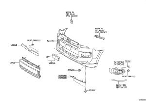 Front Bumper Molding 52701-35030 for Toyota 4RUNNER