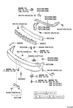 Front License Plate Bracket 52114-48010 for Lexus RX300