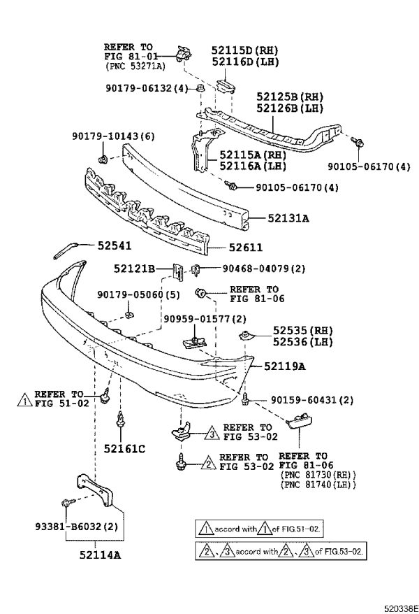 Front License Plate Bracket 52114-48010 for Lexus RX300