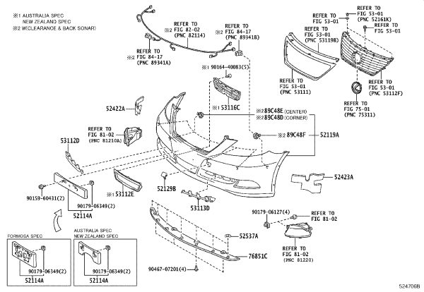 Front Bumper Trailer Hook Cover 52128-50904 for Lexus LS600H