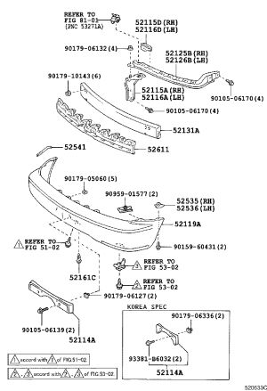 Front Bumper Foam 52611-48010 for Toyota Harrier