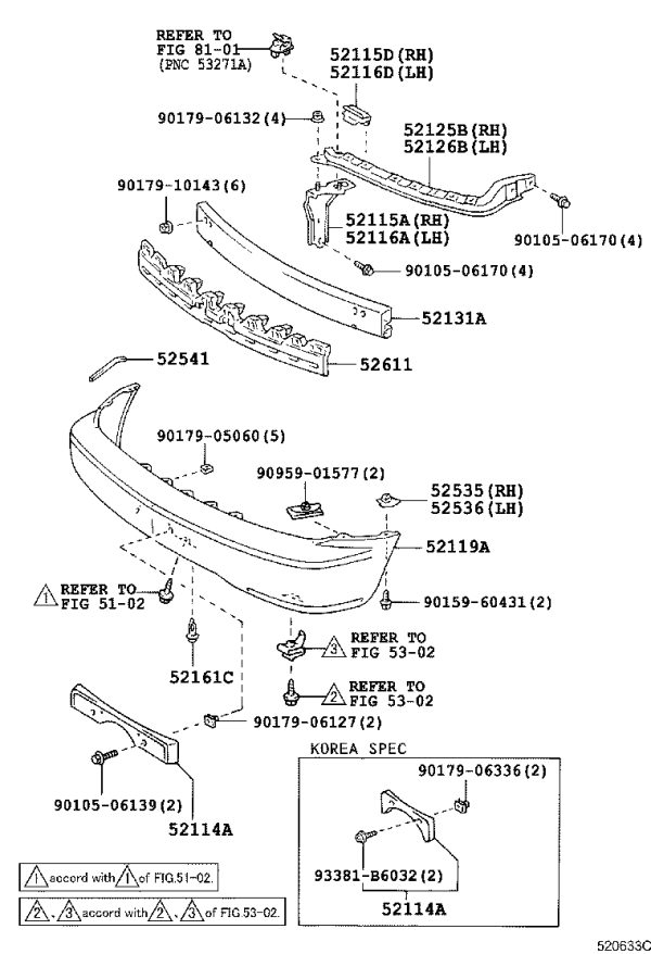 Front Bumper Foam 52611-48010 for Toyota Harrier